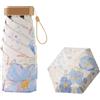 Meichoon UPF50+ Protezione UV Ombrello da viaggio compatto e leggero Mini portatile antivento Forte impermeabile Pieghevole Ombrellone da sole Alla moda Design floreale per le donne