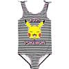 Pokémon Costume da Bagno Ragazze Bambino Pikachu Costume da Bagno Bianco e Nero 9-10 Anni