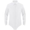 ranrann Body Elegante Camicia Uomo Slim Fit Manica Lunga Cotone Camicie Casual Traspirante Pulsanti Abbigliamento Danza Classica da Balletto Ballo Latino Samba Rumba Bianco L