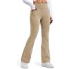 Libin Leggins Termici Donna Invernali Sportivi Pantaloni | Impermeabile Vita Alta in Pile Felpati Tuta leggings a Zampa Yoga Gym Palestra Trekking Neve Sci con Tasche