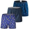 Hialegion Boxer Americani Uomo Larghi Apertura Boxershort Cotone Boxer 100% con Cucitura Intimo Uomo Pantaloncini Pigiama Morbido 3 Pacco L