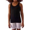 JADEA 283-2 Pezzi - Canotta Bambina Spalla Larga in Cotone Elasticizzato e Traspirante - Comfort Perfetto per Giornate Calde e attività Quotidiane, Nero 9-10 Anni