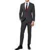 N+1 Abito Uomo Giacca e Pantalone Elegante Completo Taglie Forti Primavera Estate Conformato Calibrato 60 62 64 66 68 70 72 74 (IT, Numero, 68, Regular, Regular, Grigio Scuro)