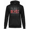 AC/DC Felpa Ufficiale Black Ice. Felpa con Cappuccio Unisex in Cotone. vestibilità Regular per Adulto e Ragazzo