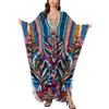 YouKD Abito lungo caftano estivo bohémien spazioso abito da spiaggia coprire plus size abito da donna, F Colore 0, Taglia unica