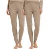 BestSale247 Mutande termiche lunghe da donna e ragazza, confezione da 2 pezzi, 2 x beige, XL