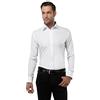EMBRAER Camicia Uomo Eleganti, Taglio Aderente/Slim-Fit, Collo Classico, Manica Lunga, in Tinta Unita - Non Stiro/Non-Iron