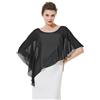 BEAUTELICATE Scialle Coprispalle Elegante Donna Stola Chiffon Scialli Cape Mantello Donna Estivo Elegante Vintage per Cerimonia Sposa Festa