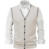 KBOPLEMQ Gilet da uomo in lana con scollo a V casual Fit Cardigan classico Gentleman Business Maglieria Bottoni Abiti Gilet Autunno Inverno Maglione Gilet Senza Maniche Maglia Canottiera