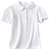 Generic Maglietta Bianca Bambina Elegante Grafica Floreale Top Stampato Allentata Maglietta Ruffle Grafica Floreale Top per Corse E Jogging 1-10 Anni