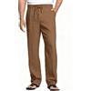 Cegerne Pantaloni di Lino Uomo Estivo Lungo Leggero Casual, Vita Elastica Zip e Coulisse, Tasche Traspiranti per Spiaggia Vacanze Quotidiano