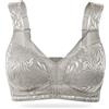 Wingslove Donna Reggiseno Minimizer Senza Imbottito Senza Ferretto Taglie Forti(Grigio Argento, 7E)