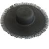 WUODHTW Cappello panama da donna a tesa larga in paglia cappello da spiaggia cappello estivo a tesa larga in paglia arrotolabile cappello da pescatore UPF 50, Nero 1, Taglia unica