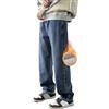 MASUCOR Jeans Foderati da Uomo Caldi e Spessi Termici a Vita Alta con Pile Pantaloni Termici Larghi Pantaloni Invernali Gamba Larga Jeans Lunghi Jeans Invernali Jeans Termici Elasticizzati Streetwear(