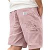 Generico Pantaloncini Uomo Cargo Estivi Pantaloncini Velluto a Coste con Tasche e Coulisse Casual Leggeri Pantaloni Corti da Lavoro Elastico in Vita Bermuda Cargo Sportivi Taglie Forti Shorts Larghi Moda 2026