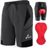 Sportneer Pantaloncini da MTB, Pantaloncini da Ciclismo da Uomo Imbottiti in 3D Pantaloni Traspiranti per Biciclette MTB Pantaloncini da Ciclismo per Esterno