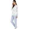 Viterbo Biancheria Pigiama Donna Caldo Cotone Interlock IRI2447 Manica Lunga E Pantalone Lungo Autunno Inverno (Sugar/Polvere, XL)