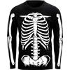 COSAVOROCK Vestiti Halloween Uomo Si Illumina al Buio Maglietta in Cotone | T-shirt di Halloween Fosforescente