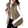 Hecatombic Giacca Invernale da Donna Senza Maniche con Collo Alto Calda e Imbottita soffice Leggera Senza Maniche con Tasche Corta Senza Maniche Gilet in Piumino