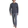 RAGNO Pigiama Uomo Manica Lunga 100% Cotone Felpato U961NQ