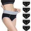 TUUHAW Mutande Donna Pacco da 5 Culotte Vita Alta Slip Cotone Mutantina Elastiche Pantaloncini Post Parto