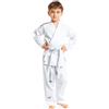 Starpro Kimono Bambini Judo GI 250 Grammi Com Miscela di Cotone Premium. Uniforme Professionale per Allenamento e Competizioni - Biano - Bambina e Bambino - 100cm-170 cm - Con cintura