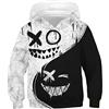 PADOLA Ragazzo Felpa con Cappuccio 3D Stampa 4-13 Anni Bambino Maglione Manica Lunga Divertente Felpe con Tasche Autunno Inverno Halloween Natale Regali