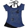 MANGMAO Emo Grunge Shirt Donne Tees Grafica Bambino Y2k Crop Top Alt Vestiti Falso Due Pezzi Manica Corta Vintage T Shirt