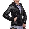 Fantasy Giacca 100 grammi Leggera Foderata Avvitata Ecologica Piumino Trapuntino Cappuccio Mezza Stagione Donna Ragazza Moda (L 44 IT Donna, Nero)