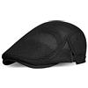 Coucoland Cappello da uomo estivo a rete, traspirante, con visiera piatta, accessorio per la vita quotidiana Nero Taglia unica
