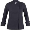 GIBLOR'S Giacca da Cuoca Agata, Manica Lunga, 200 gr/mtq, Traspirante, Slim Fit (Nero, XL)
