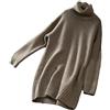 Youllyuu Maglione in Cashmere per Donna Abito in Maglione a Collo Alto Lavorato a Maglia di Lana Abito a Maniche Lunghe in Pullover Largo