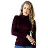 VP PINUCCIO VENEGONI Lupetto Donna Manica Lunga Lana e Seta 85%/15% | Maglia Intima Termica a Costine, Collo Alto Dolcevita, Invernale, Made in Italy (IT, Testo, L, XL, Regular, Regular, Bordeaux)