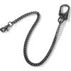 Ahiller Catena portafogli da uomo, portachiavi da motociclista, [moschettone in lega, catena in acciaio inox], catenas lunga 64 cm per portafogli, jeans e borsa (Nero-QK-1P)
