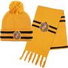 Harry Potter Cappello e Sciarpa, Set Invernale per Bambini e Ragazzi, Cappello e Sciarpa di Hogwarts, Tassorosso Set Invernale, Accessori Invernali - Giallo