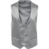Evoga Gilet panciotto uomo sartoriale slim fit doppiopetto in raso (IT, Testo, M, Regular, Regular, Grigio)