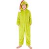 The Grinch Pigiama Intero Bambini, 4-16 Anni, Famiglia Corrispondente Tuta Intera Cappuccio Cappello Babbo Natale, Regali Natalizi (14-15 Anni, Verde Bambini)