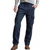 Generico Pantalacci uomo con molla morbida in vita Modello tasca america e tasconi sui laterali delle gambe 100% cotone Elasticizzato Modello Leggero Tela (IT, Testo, XL, Regular, Regular, PETITE, BLU)