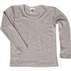 Cosilana Wollbody Cosilana Maglietta per Bambini a Maniche Lunghe Pullover in Lana Vergine e Seta, Grigio melange., 152