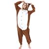 ULEEMARK Donna Pigiama Anime Cosplay Halloween Costume Attrezzatura Adulto Ummo Animale Onesie Unisex Marrone Scoiattolo per Altezze da 140 a 187 cm