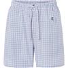 El Búho Nocturno Pantaloncini Pigiama Uomo Cotone Corti Popeline a Quadri Pantalone Pigiama Uomo, 100% Cotone, Bianco 8551, XXL