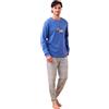 Noidinotte; more than pyjamas Noidinotte - Pigiama Uomo Caldo Cotone Articolo Yuppie. - S Azzurro