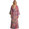 Generisch Vestaglia da donna lunga in raso, kimono da sposa, vestaglia in seta, comoda, per damigelle d'onore, thobe, accappatoi in seta, cover up casual, mantello estivo, abito da sera, kaftan, abiti estivi, O