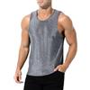 Casey Kevin Canotte da Uomo Paillettes Glitter Canottiera Magliette Uomo Casual Giacca Brillantini Maglietta
