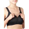 Selene, Reggiseno Donna Post-Operatorio o da Allattamento, con Apertura Frontale, Collezione 8002, Colore Nero, Taglia 5B