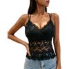 Falafoty Top Bustier Estiva, Pizzo CropTop Lingerie Slim Fit (IT, Testo, XL, Regular, Nero)