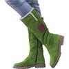 Kobilee Stivali Cowboy Donna Morbidi Curvy Elasticizzati Stivali Alti Pelle Caldo Sexy Western Boots con Tacco Sopra il Ginocchio Vintage Stivaletti Invernali Anfibi Larghi Camoscio