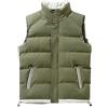 Gefomuofe Gilet trapuntato da uomo, invernale, caldo, con chiusura lampo, taglie forti, caldo, trapuntato, leggero, elegante, da uomo, per uomo, casual, ispessimento delle spalle, caldo, verde, 6XL
