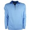 Saggio Maglione Mezza Zip U7203 in Lana e Cashmere Morbido Set 1 o 2 Pezzi da Taglia M a 3XL Tinta Unita Melange Uomo Made in Italy Azzurro M