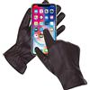MGGMOKAY Guanti invernali da uomo in pelle Guanti da guida in pelle di pecora con touch screen foderati in caldo cashmere, marrone,M